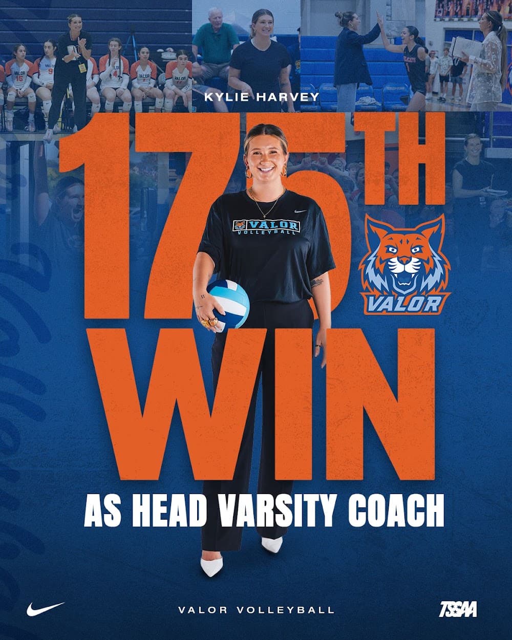 Head coach 175th win graphic