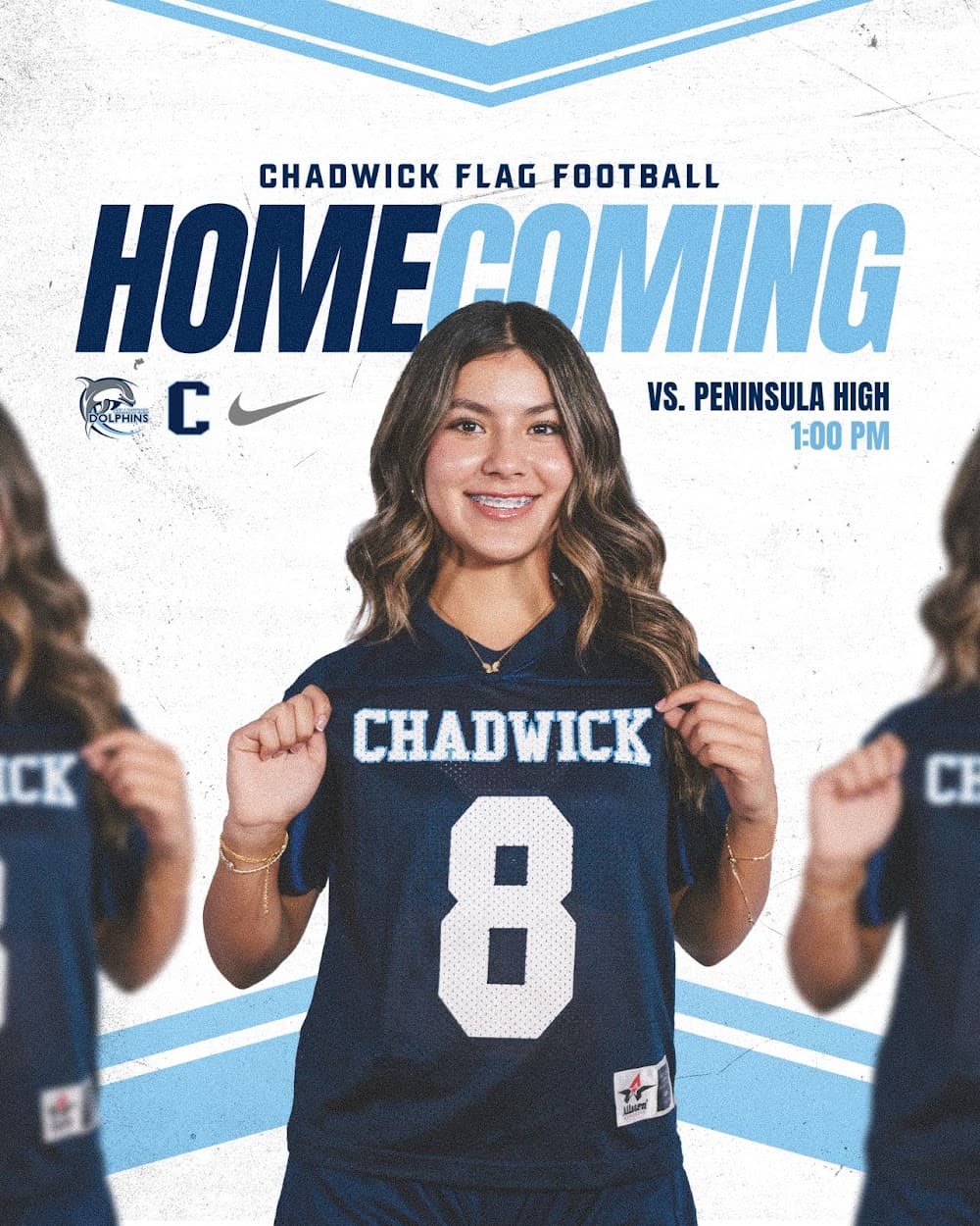 Flag football homecoming graphic
